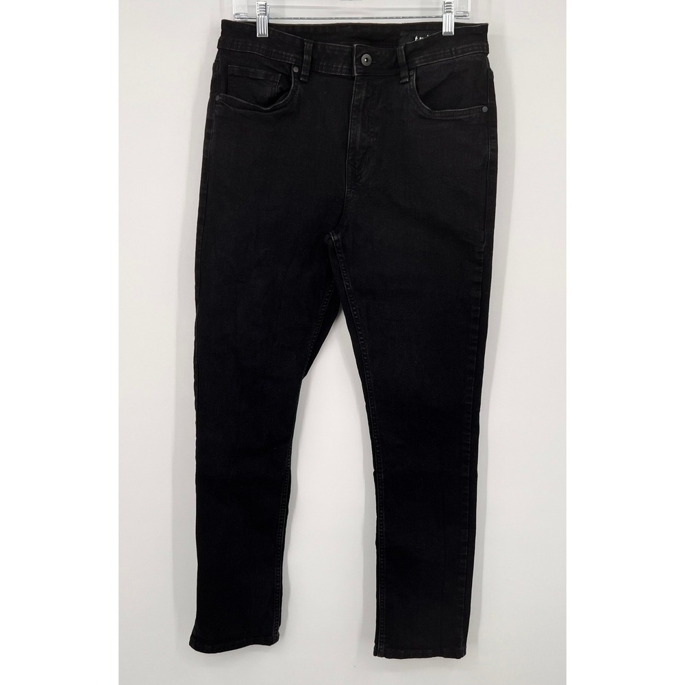 TPJ Slim Thick‎ Men Black Denim Jeans 34x32 JU9T58BDT32 Stretch Slim Fit